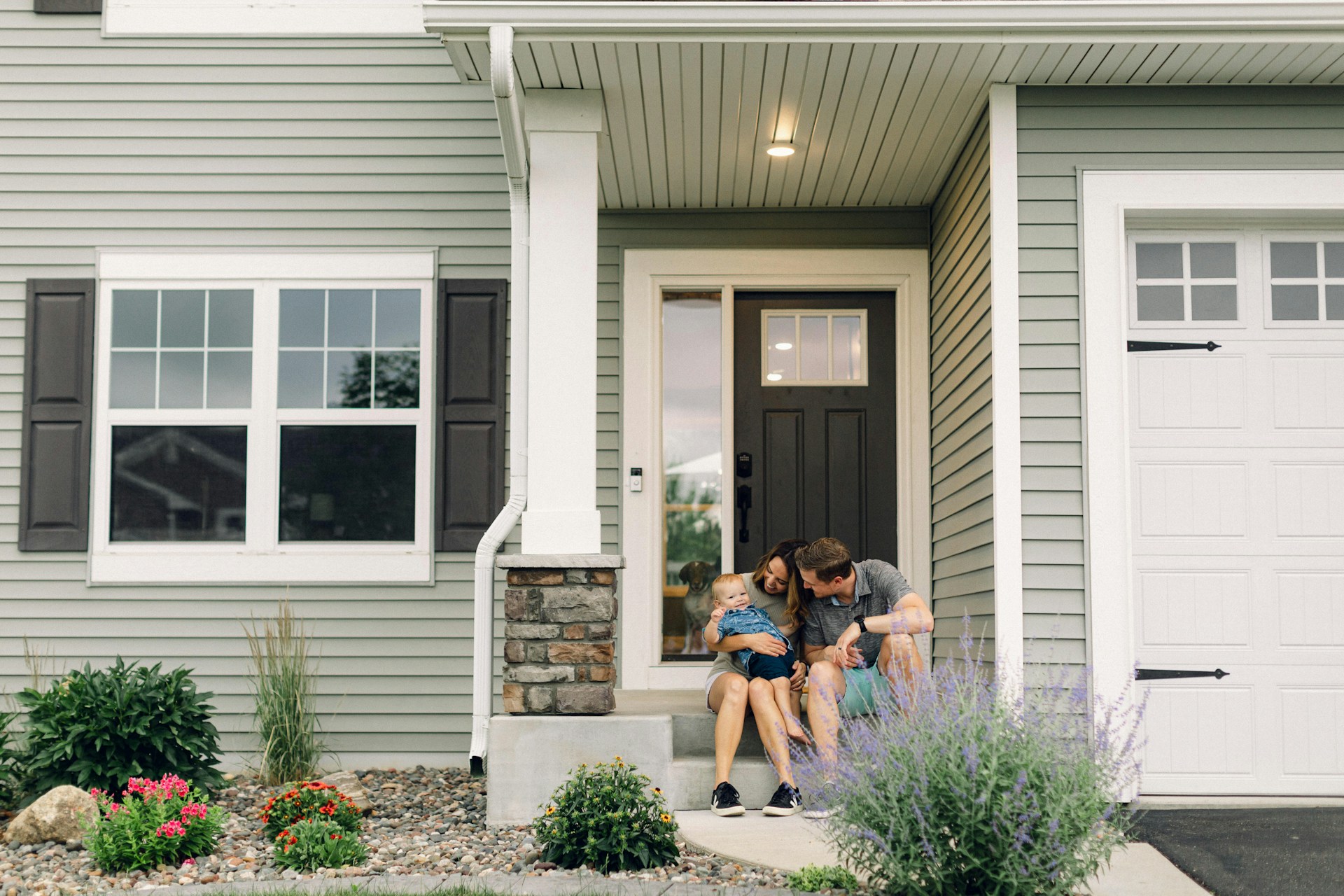 Family at their Vespin home
